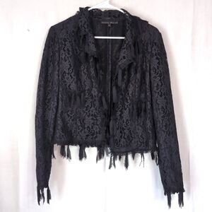 Jenne Maac Black Lace Vampire Blazer J Hook Size Small